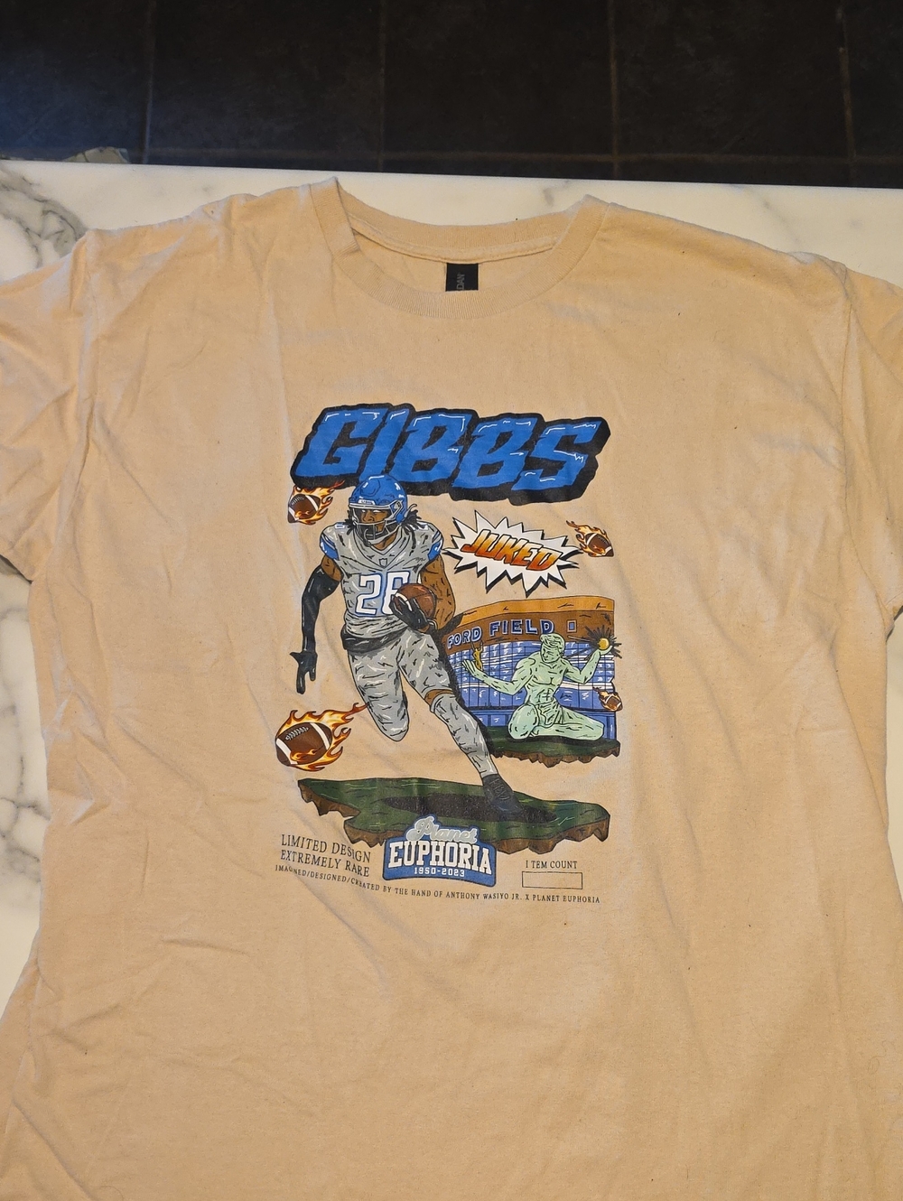 Gibbs Graphic Tee - Beige Men’s Shirt